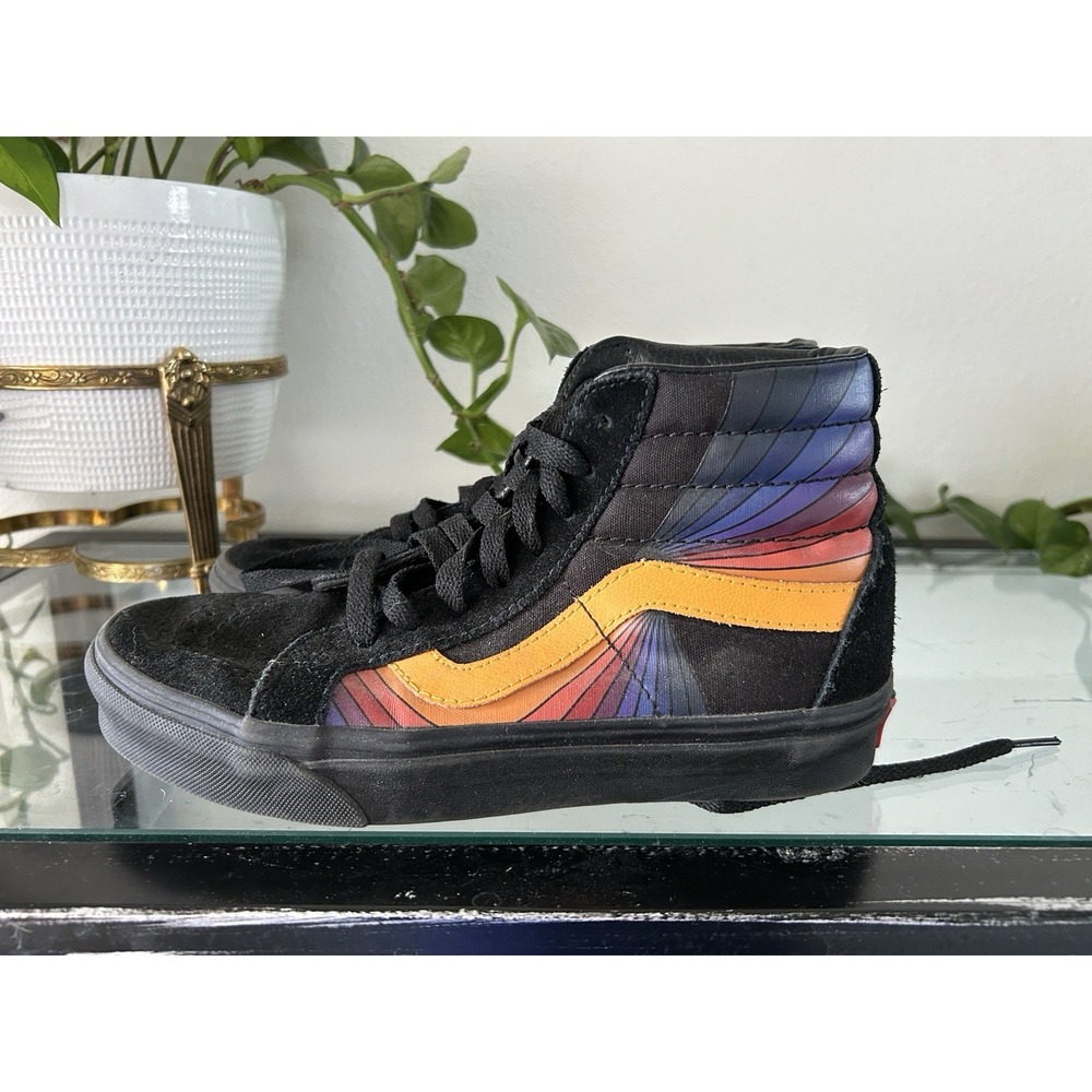 VANS Sk8-Hi Reissue Refract Skate Shoes Men's 5/Women's 6.5 Black Suede Multi - Picture 1 of 9